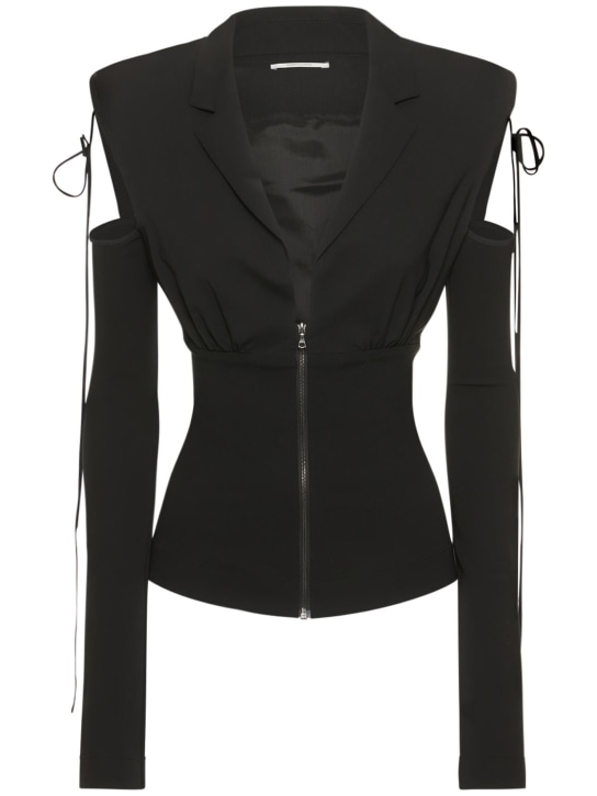 Nensi Dojaka: Blazer con hombro abierto - Negro - women_0 | Luisa Via Roma