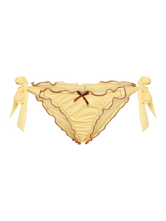 Frankies Bikinis: Colby ruffled bikini bottoms - Yellow - women_0 | Luisa Via Roma