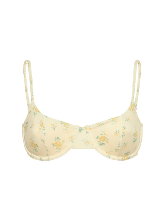 Frankies Bikinis: BIKINI-OBERTEIL MIT DRUCK „BOND“ - Gelb/Multi - women_0 | Luisa Via Roma