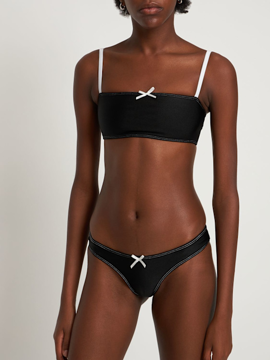 Frankies Bikinis: Katarina shiny bikini bottoms - Black - women_1 | Luisa Via Roma