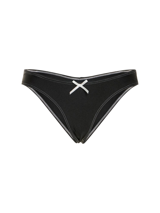 Frankies Bikinis: Katarina shiny bikini bottoms - Black - women_0 | Luisa Via Roma
