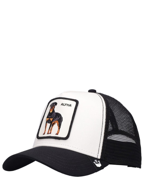 Goorin Bros: Alpha Dog trucker hat w/patch - White - men_1 | Luisa Via Roma