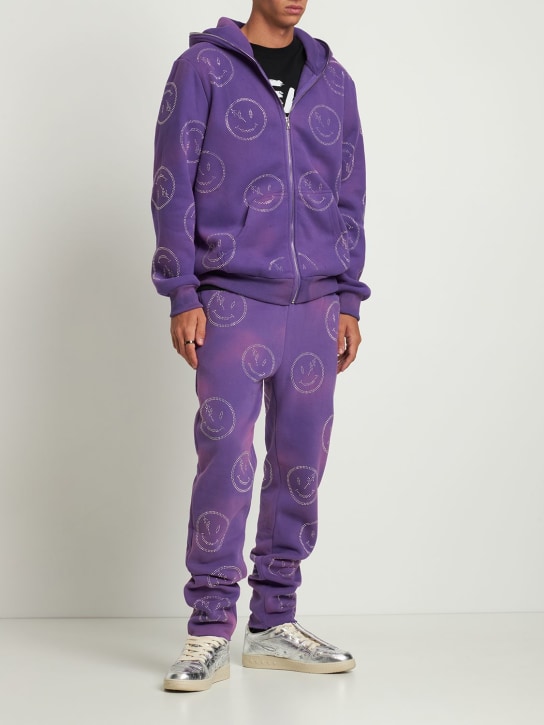 Retrovert: 周身水钻笑脸运动裤 - 紫色 - men_1 | Luisa Via Roma