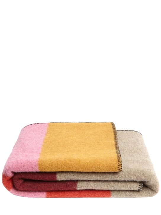 Colville: Striped wool blend throw - Multicolor - ecraft_0 | Luisa Via Roma