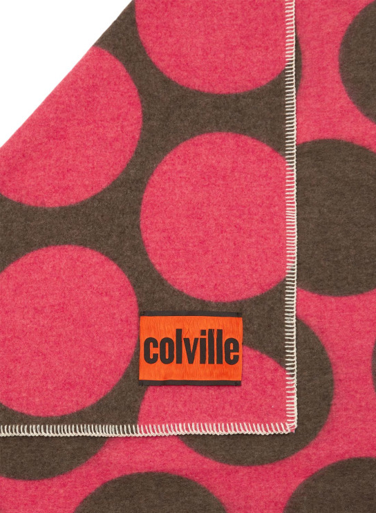 Colville: 波点羊毛混纺毯子 - 灰色/ 粉色 - ecraft_1 | Luisa Via Roma
