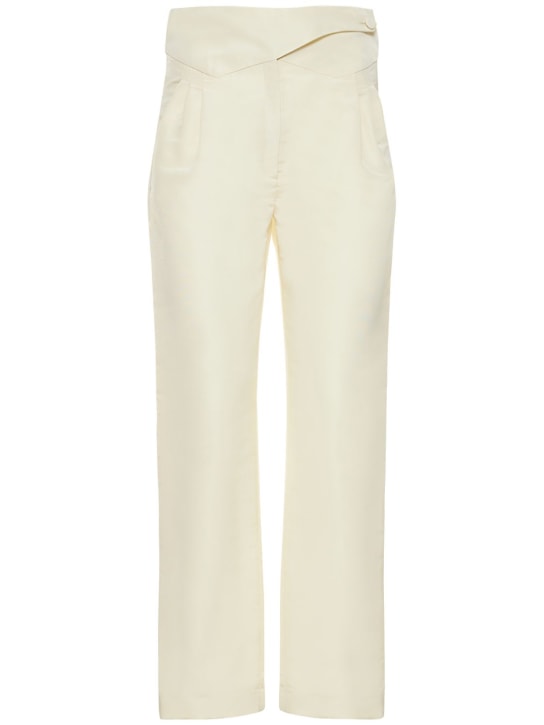 Blazé Milano: Shamrock Cream Basque pants - Ivory - women_0 | Luisa Via Roma
