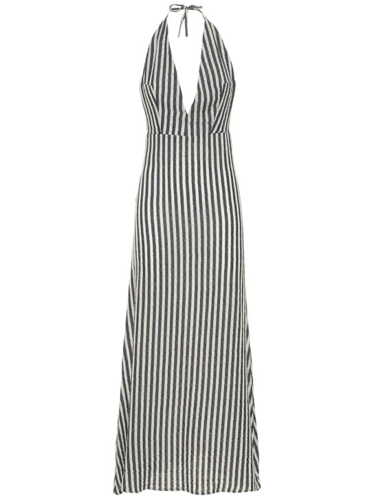 Musier Paris: Donoussa棉质府绸长款连衣裙 - 蓝色/多色 - women_0 | Luisa Via Roma