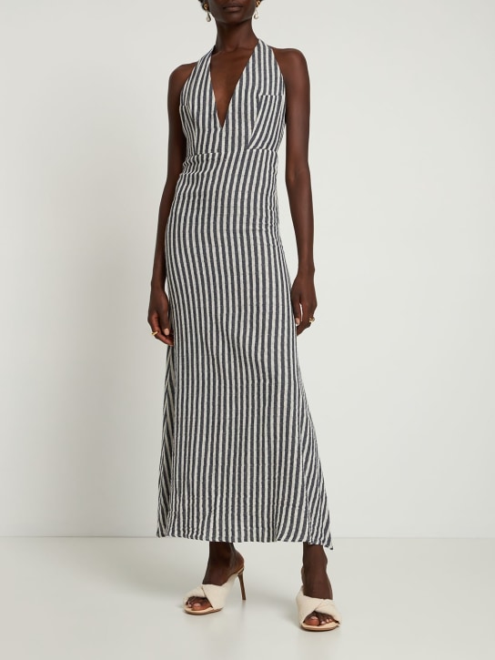 Musier Paris: Donoussa棉质府绸长款连衣裙 - 蓝色/多色 - women_1 | Luisa Via Roma