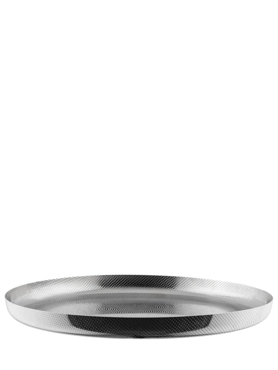 Alessi: 18/10 stainless steel round tray - Silver - ecraft_0 | Luisa Via Roma