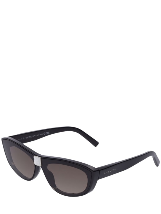 Givenchy: 4GEM cat-eye mask acetate sunglasses - Black/Smoke - men_1 | Luisa Via Roma