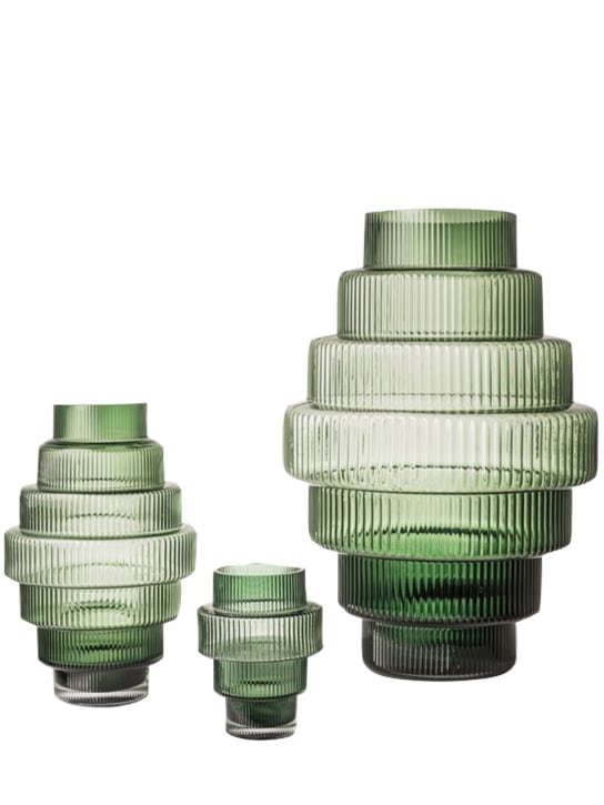 Polspotten: Kleine Vase „Steps“ - Grün - ecraft_1 | Luisa Via Roma