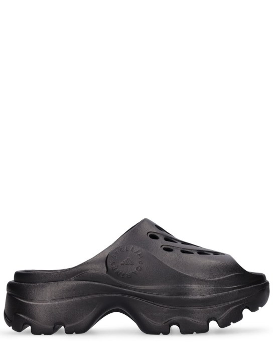 adidas By Stella McCartney: ASMC platform slide sandals - Siyah - women_0 | Luisa Via Roma