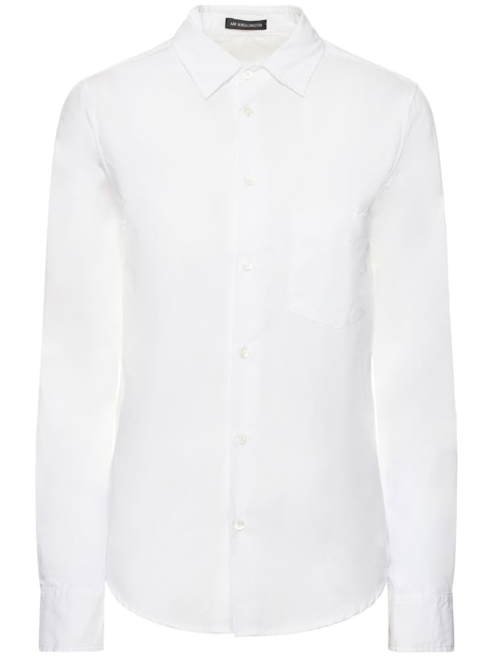 Ann Demeulemeester: Camisa de popelina de algodón - Blanco - women_0 | Luisa Via Roma