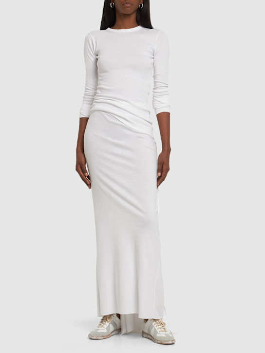Vittoria cotton jersey long flared skirt - Thumbnail 2