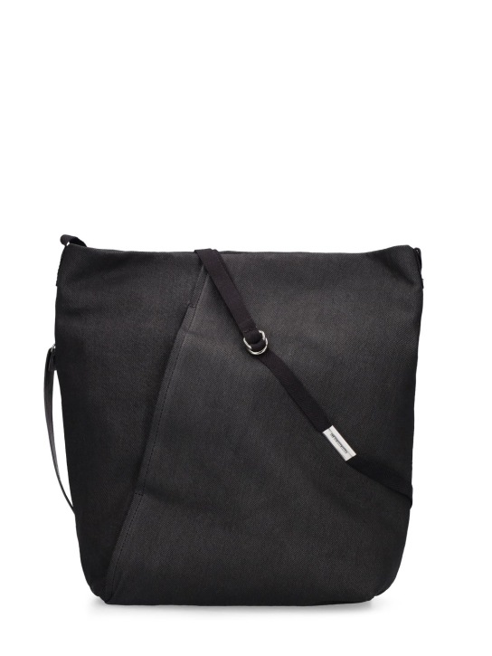 Ann Demeulemeester: Myra waxed cotton pocket bag - Black - women_0 | Luisa Via Roma