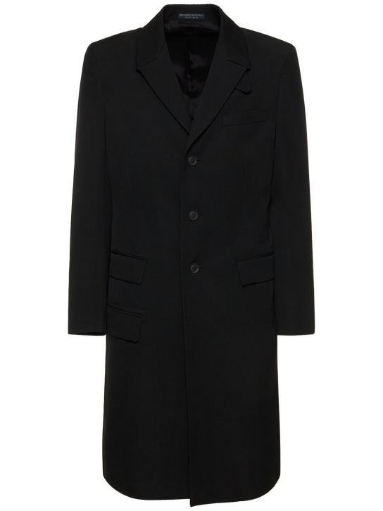 Wool gabardine coat - Yohji Yamamoto - Men | Luisaviaroma