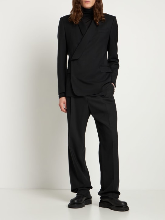 Dolce&Gabbana: 双排扣夹克 - 黑色 - men_1 | Luisa Via Roma