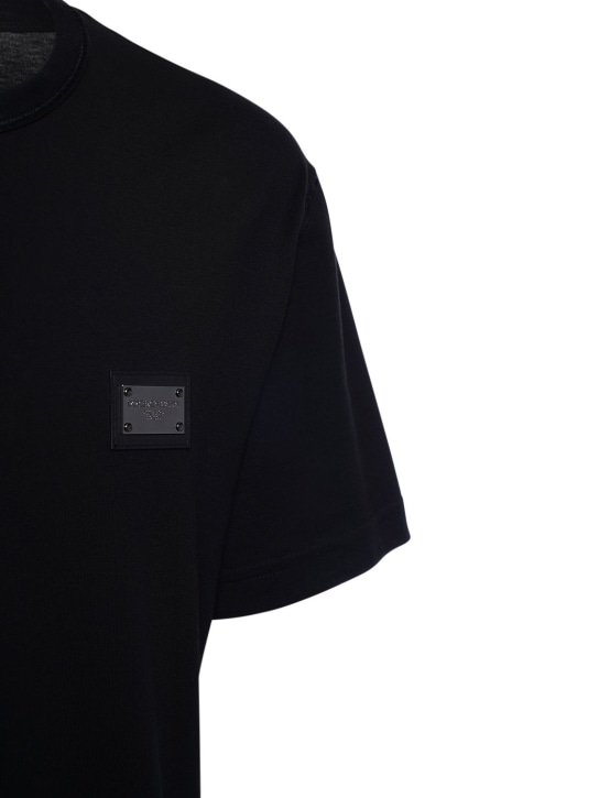 Dolce&Gabbana: T-shirt en jersey Essential - Noir - men_1 | Luisa Via Roma