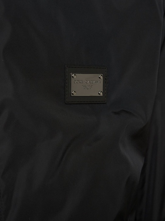 Dolce&Gabbana: Essential logo casual jacket - Black - men_3 | Luisa Via Roma