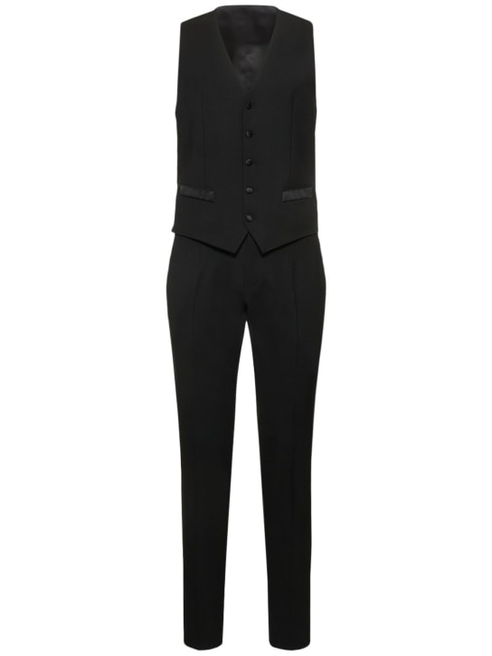 Dolce&Gabbana: Essential three-piece suit - Black - men_4 | Luisa Via Roma