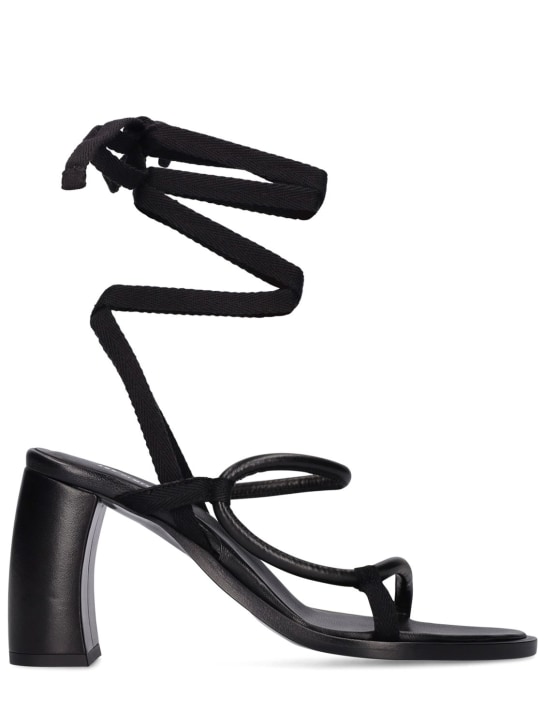 Ann Demeulemeester: 90mm Solange mignon leather sandals - Siyah - women_0 | Luisa Via Roma
