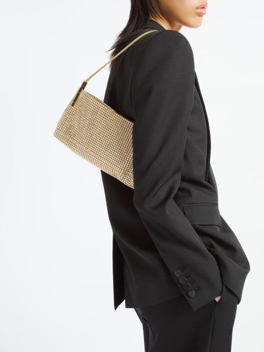 Saint Laurent: Small Suzanne leather shoulder bag - Silver - women_1 | Luisa Via Roma