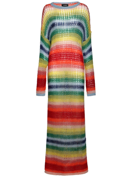 Dsquared2: 彩虹色马海毛混纺针织长款连衣裙 - women_0 | Luisa Via Roma