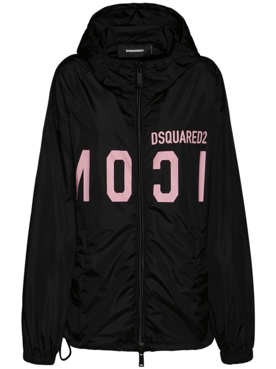Dsquared2: Icon kapüşonlu teknoloji rüzgarlık ceket - women_0 | Luisa Via Roma