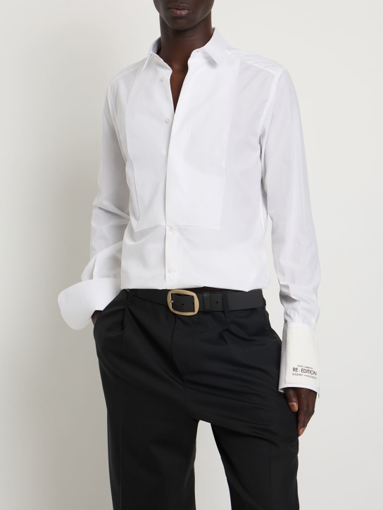 Dolce&Gabbana: Re-edition tuxedo shirt - White - men_1 | Luisa Via Roma