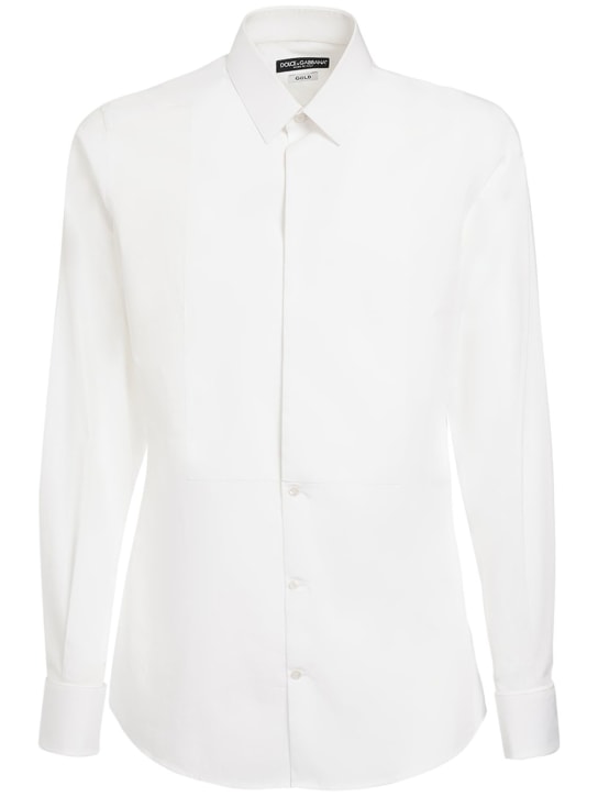 Dolce&Gabbana: Camiseta de esmoquin - Blanco - men_0 | Luisa Via Roma