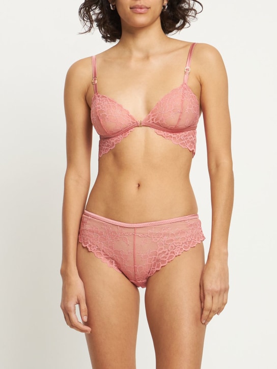 Stella McCartney: Lace lux soft brief w/silk trim - Pink - women_1 | Luisa Via Roma