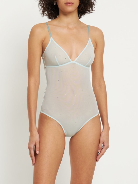 Stella McCartney: BODY AUS MESH - Minzgrün - women_1 | Luisa Via Roma