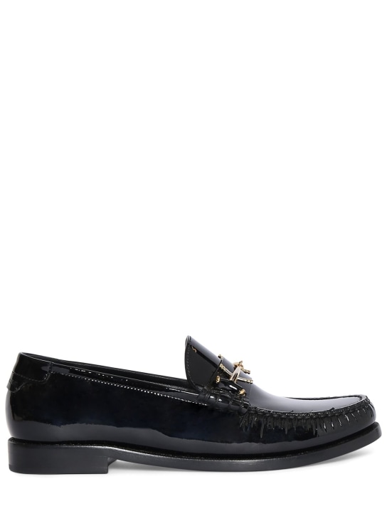 Saint Laurent: 15mm Le Loafer patent leather loafers - Black - women_0 | Luisa Via Roma
