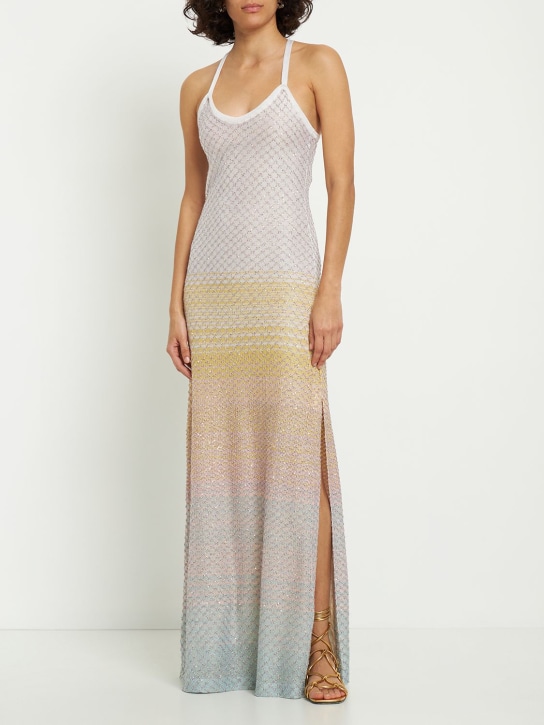 Missoni: Sequined net long dress - women_1 | Luisa Via Roma