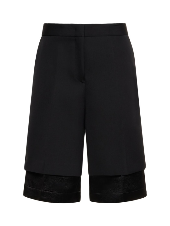 Wool twill & satin bermuda shorts - Jil Sander - Women