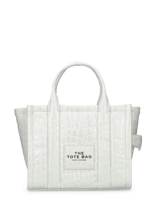 Marc Jacobs: The Small Tote croc embossed bag - Ivory - women_0 | Luisa Via Roma