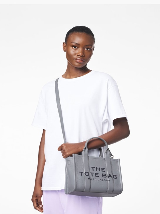 Marc Jacobs: The Small Tote leather bag - Wolf Grey - women_1 | Luisa Via Roma