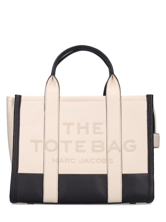 Marc Jacobs: The Medium tote leather bag - Ivory/Multi - women_0 | Luisa Via Roma