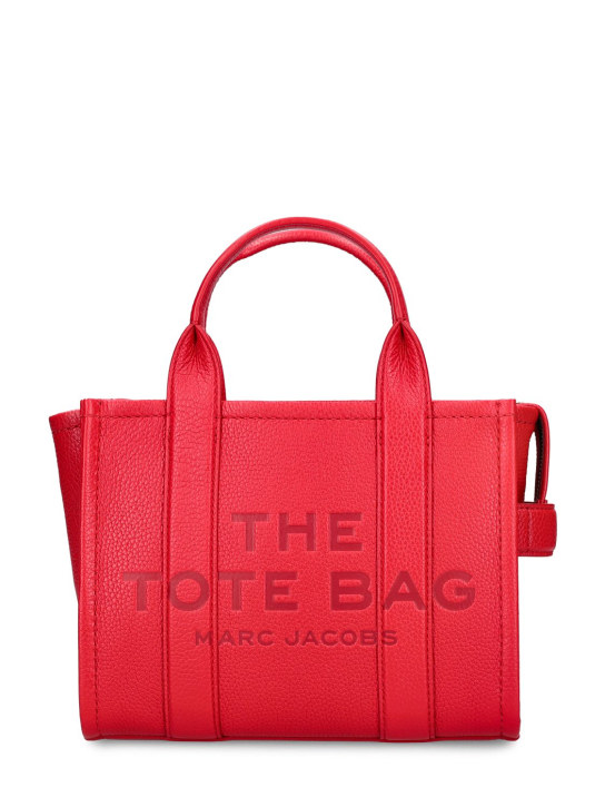 Marc Jacobs: The Small Tote leather bag - True Red - women_0 | Luisa Via Roma
