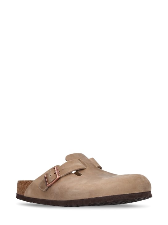 BIRKENSTOCK: Boston oiled leather sandals - Tabacco Brown - men_1 | Luisa Via Roma