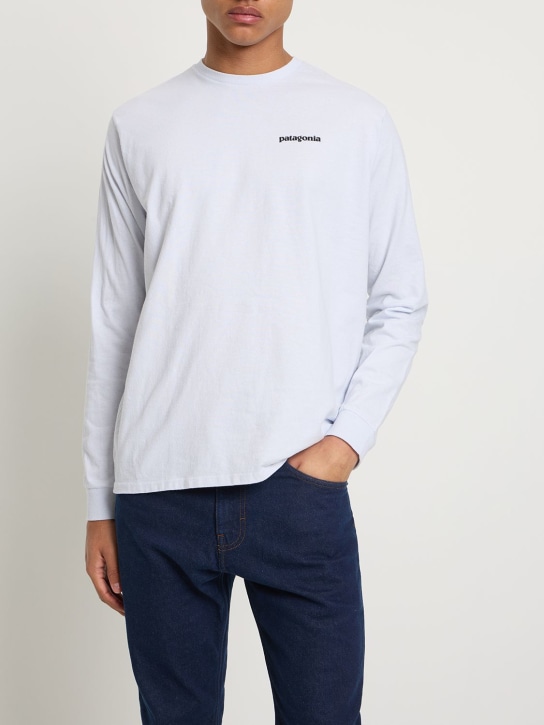 Patagonia: P-6 Logo t-shirt - Ice White - men_2 | Luisa Via Roma