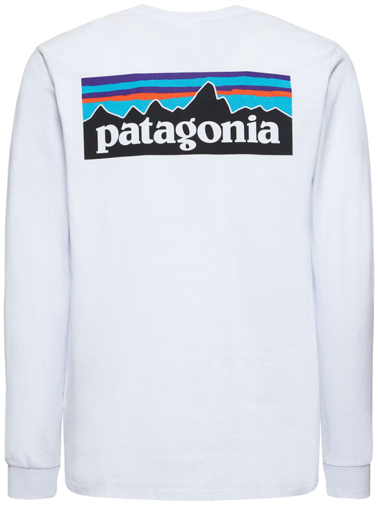 Patagonia: P-6 Logo t-shirt - Ice White - men_0 | Luisa Via Roma