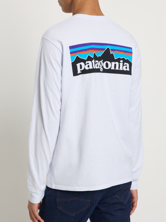 Patagonia: P-6 Logo t-shirt - Ice White - men_1 | Luisa Via Roma