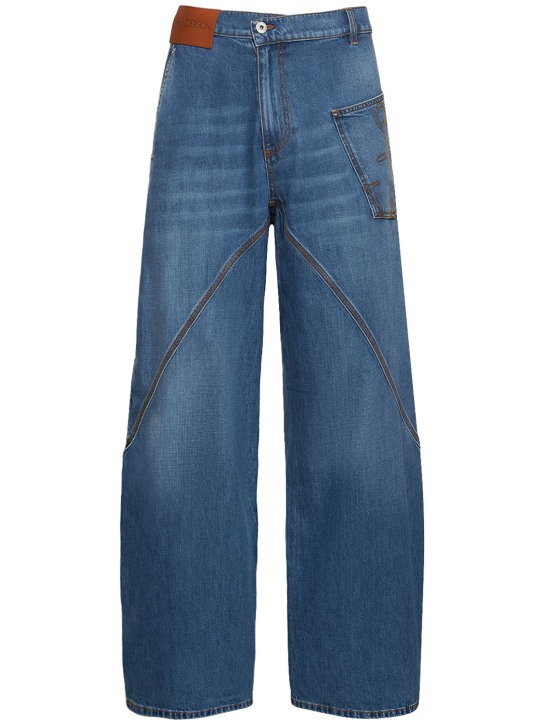 JW Anderson: Twisted workwear denim jeans - men_0 | Luisa Via Roma