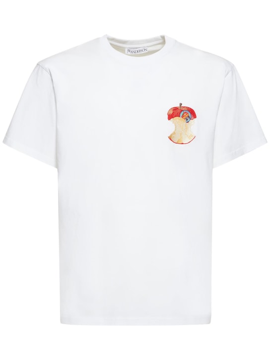 JW Anderson: T-shirt en jersey de coton Apple Core - men_0 | Luisa Via Roma