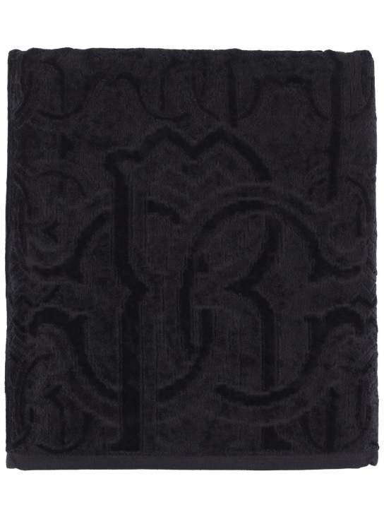 Roberto Cavalli: Araldico towel - Black - ecraft_0 | Luisa Via Roma