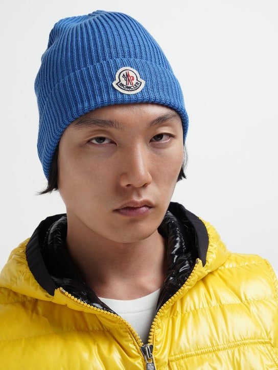 Archive cotton beanie - Moncler - Men | Luisaviaroma