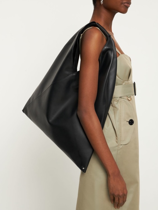 MM6 Maison Margiela: Classic Japanese faux leather bag - Black - women_1 | Luisa Via Roma