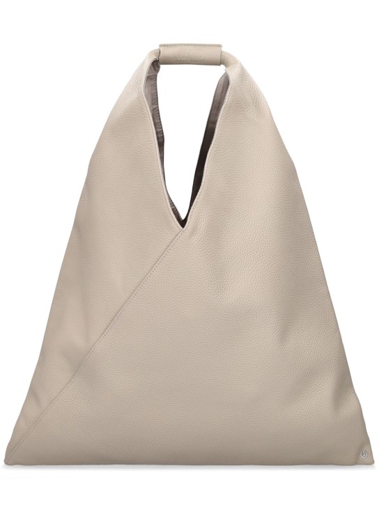 MM6 Maison Margiela: Medium classic Japanese leather tote bag - women_0 | Luisa Via Roma