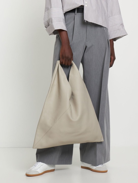 MM6 Maison Margiela: Medium classic Japanese leather tote bag - women_1 | Luisa Via Roma
